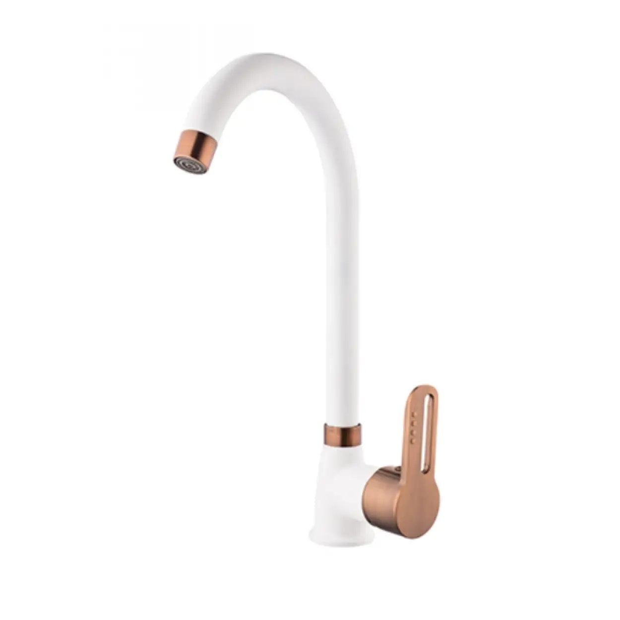 KARE - İNCİ MİX KUĞU EVYE BATARYASI (BEYAZ - BAKIR)