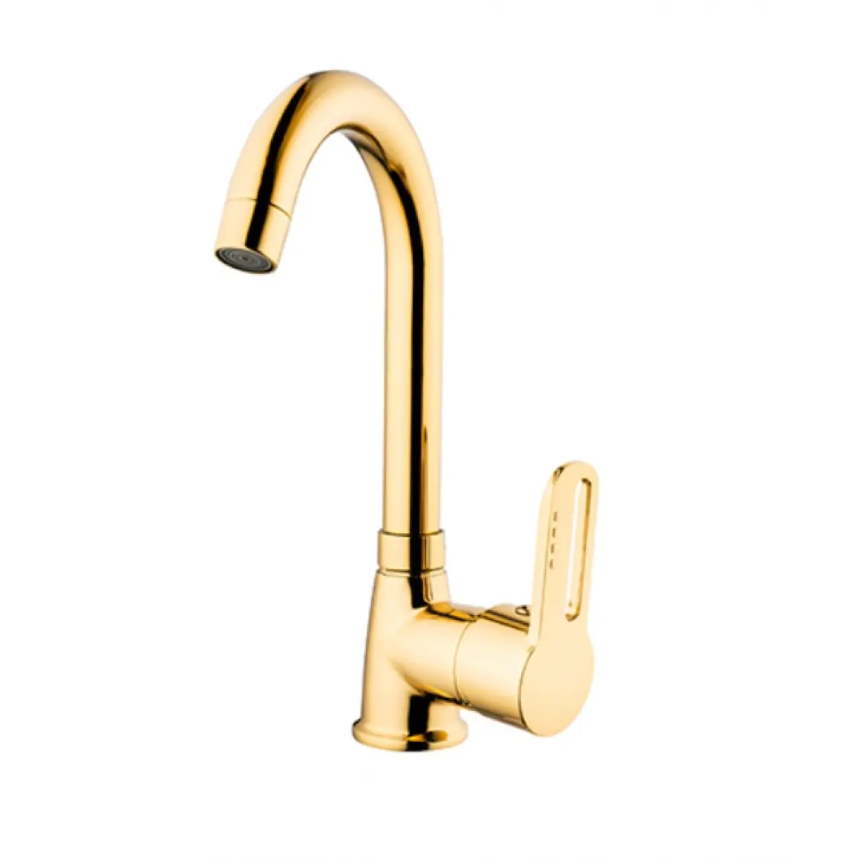 KARE - İNCİ MİX KUĞU LAVABO BATARYASI (ALTIN)