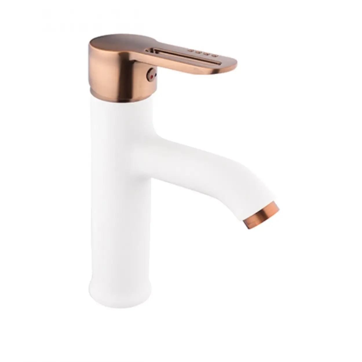 KARE - İNCİ MİX LAVABO BATARYASI (BEYAZ - BAKIR)