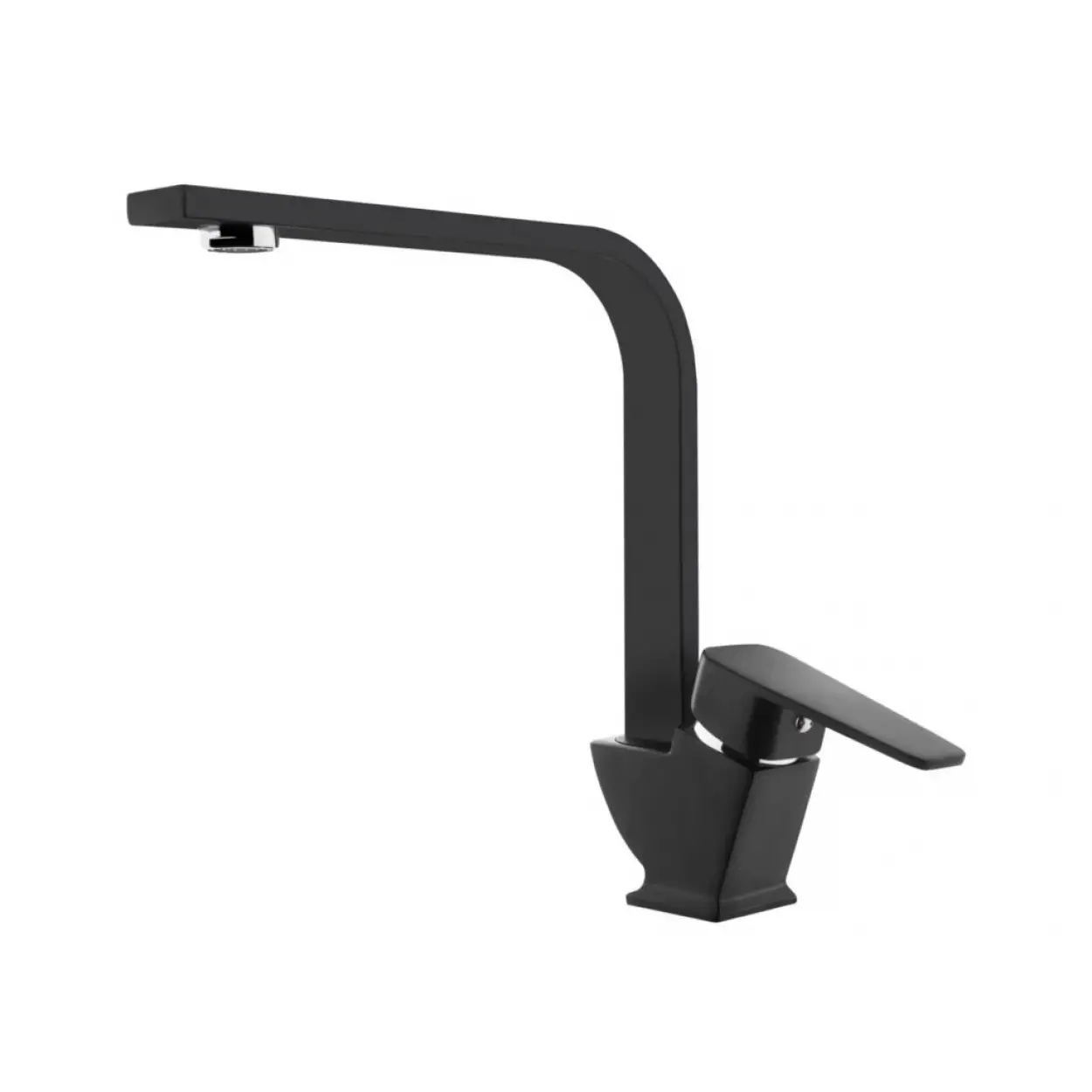 TEMA - KARE MİX KUĞU LAVABO BATARYA MAT SİYAH (SLİM BORULU) (TSE) (Q-35 KARTUŞ)