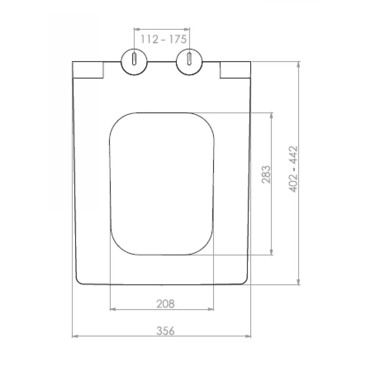 KARE SLIM KLOZET KAPAĞI (YAVAŞ KAPANAN - METAL MENTEŞE TAKIMI - ÜSTTEN SIKMALI)