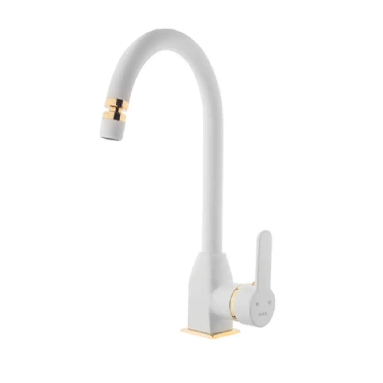 KARE - STİL MİX KUĞU EVYE BATARYASI (BEYAZ - ALTIN)