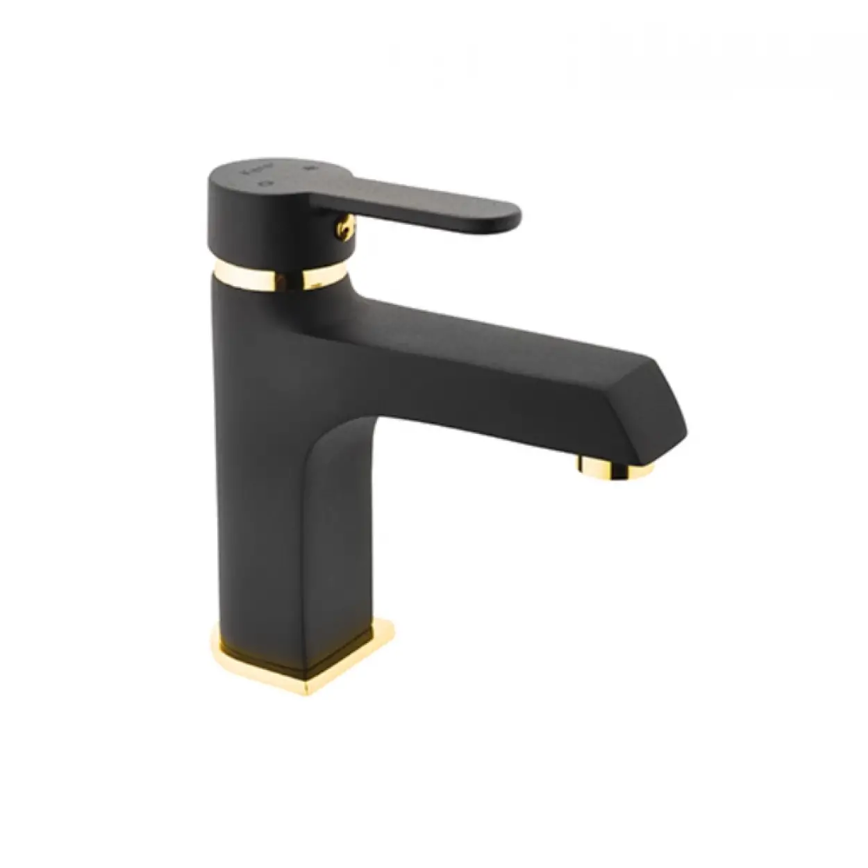 KARE - STİL MİX LAVABO BATARYASI (SİYAH - ALTIN)