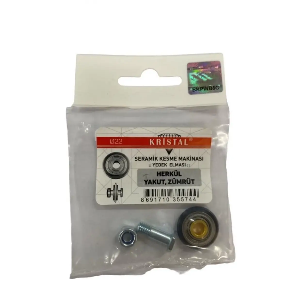 Kristal 35574 Herkül Yakut Zümrüt Yedek Seramik Elması