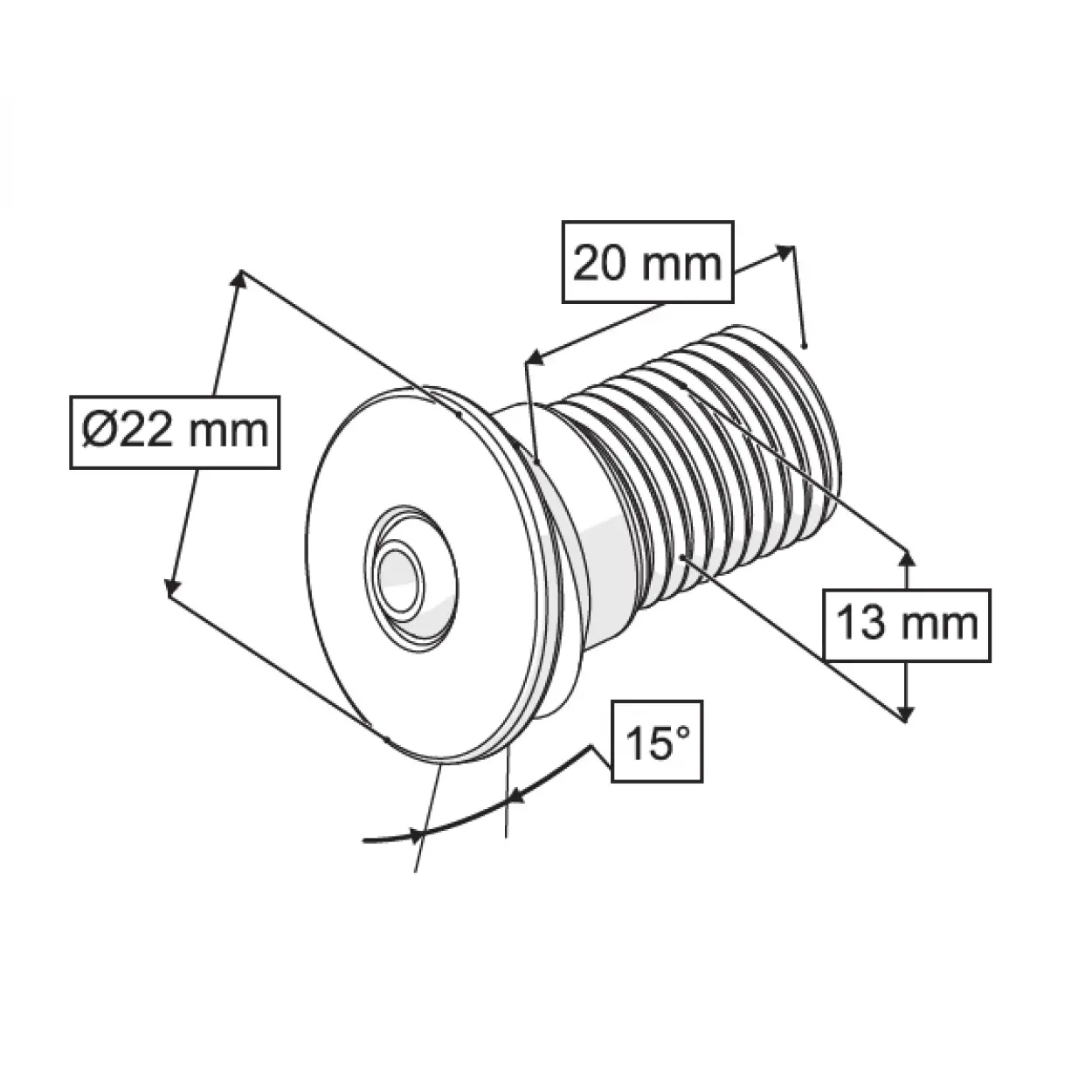 KÜRESEL TAHARET BORU UCU SETİ ( Q22 - 15 DERECE )
