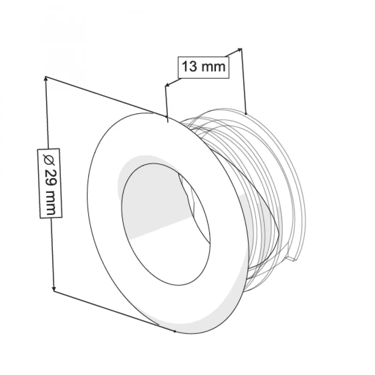 LAVABO TAŞMA YÜZÜĞÜ B TİPİ PARLAK KROM