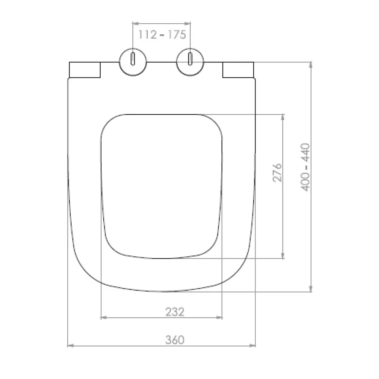 LENTO KLOZET KAPAĞI (YAVAŞ KAPANAN - METAL MENTEŞE - ÜSTTEN SIKMALI)