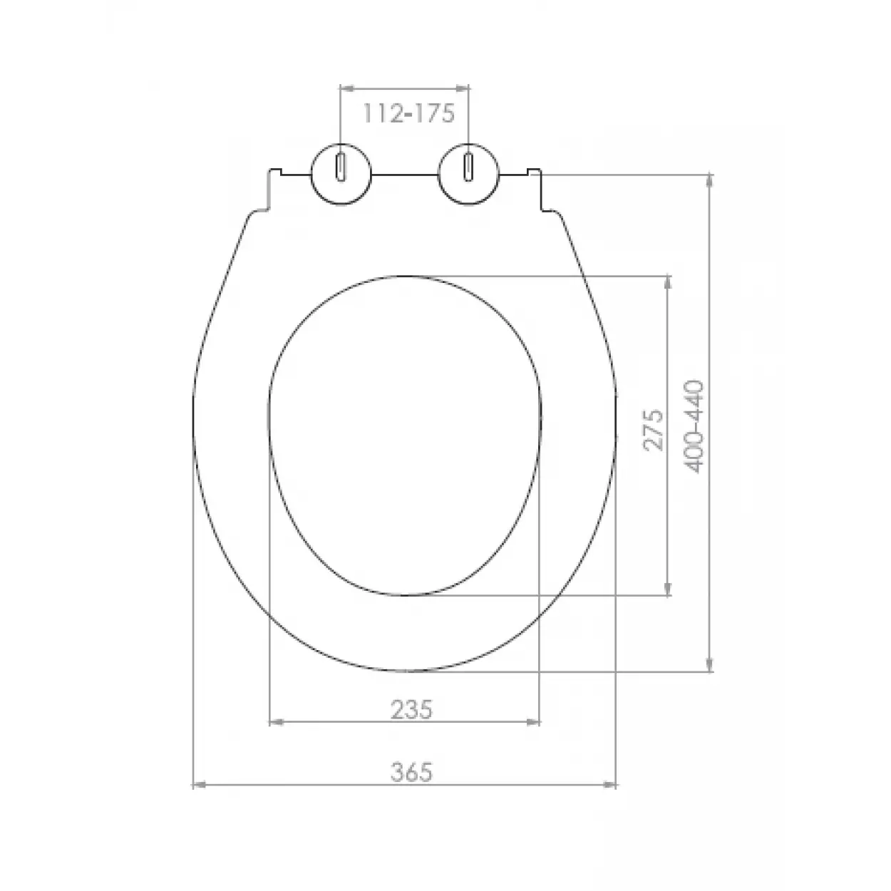 NICE KLOZET KAPAĞI (YAVAŞ KAPANAN - METAL MENTEŞE TAKIMI - ÜSTTEN SIKMALI)