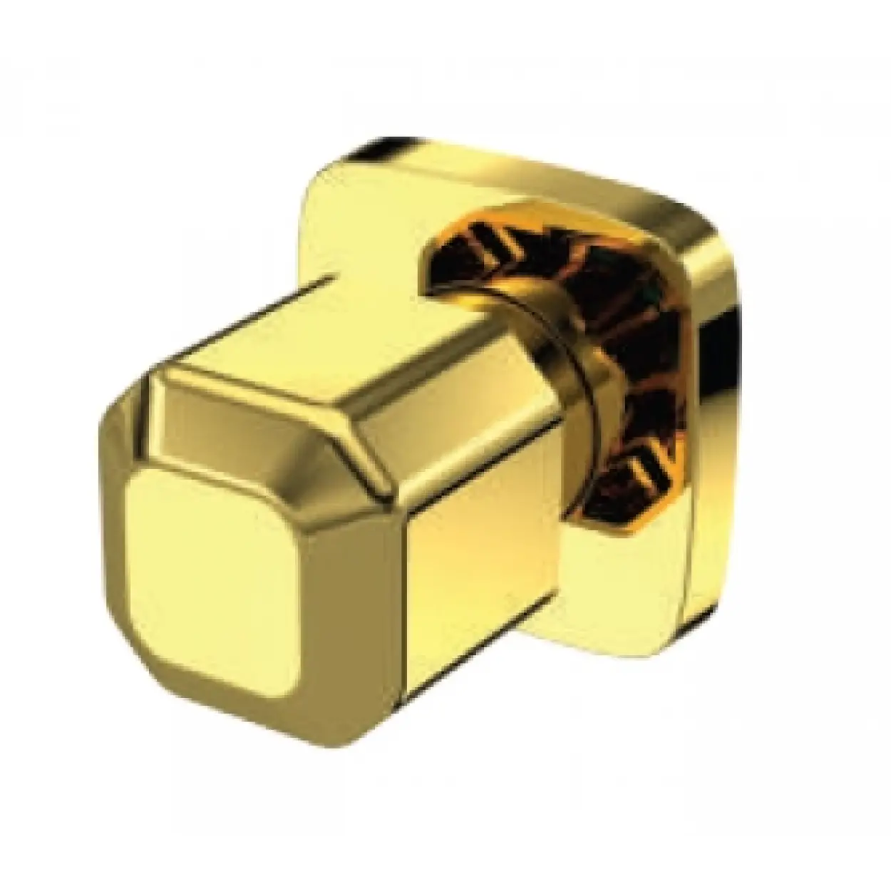 OCTAGON ANKASTRE ARA KESME VALFİ (ZAMAK VOLAN-1/2 PRİNÇ GÖVDE)