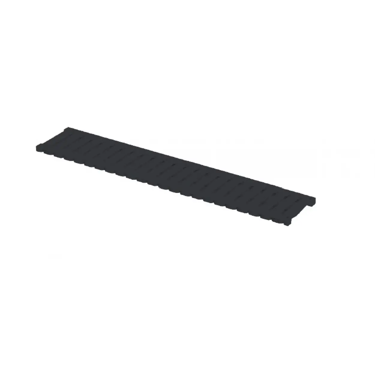 PLASTİK DRENAJ KANALI IZGARASI SİYAH 100x500 mm