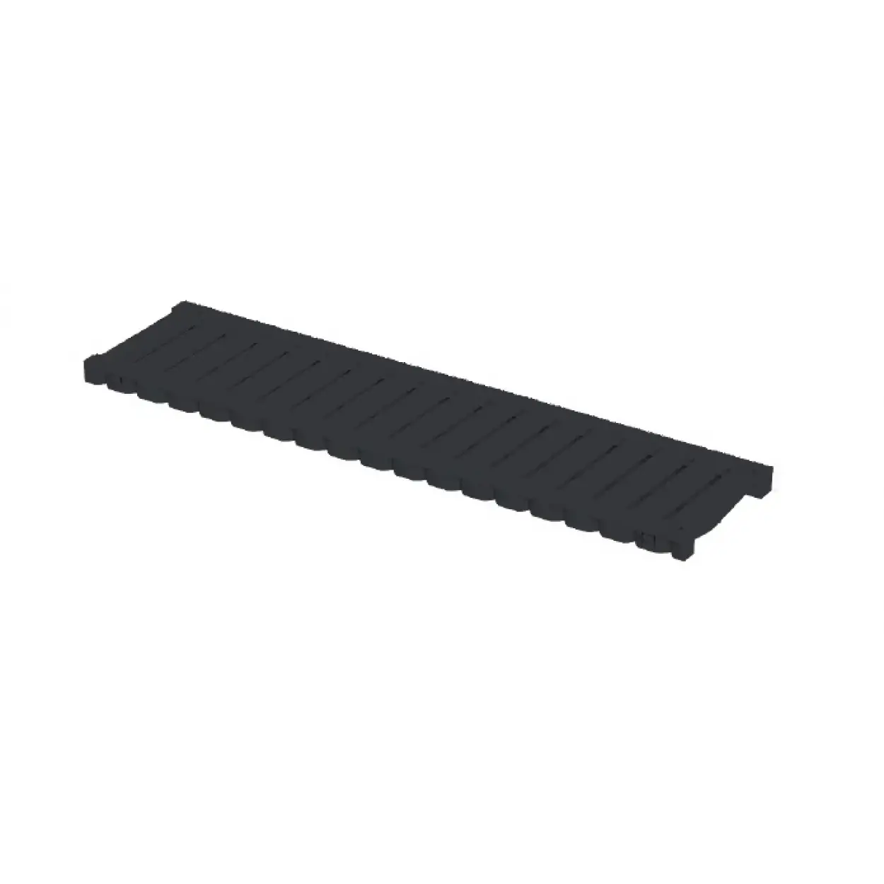 PLASTİK DRENAJ KANALI IZGARASI SİYAH 130x500 mm