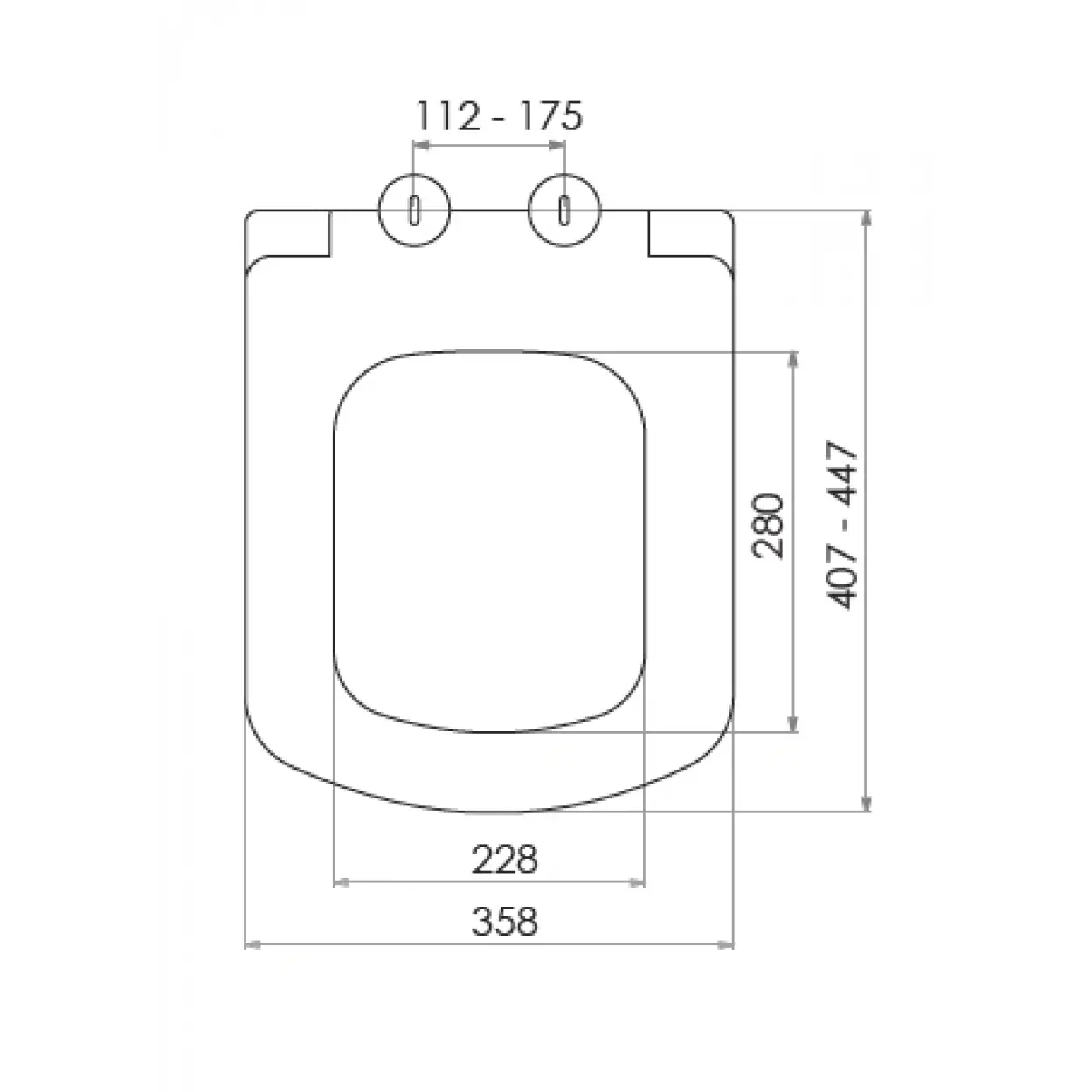 PUNTO KLOZET KAPAĞI (YAVAŞ KAPANAN - METAL MENTEŞELİ - ÜSTTEN SIKMALI)