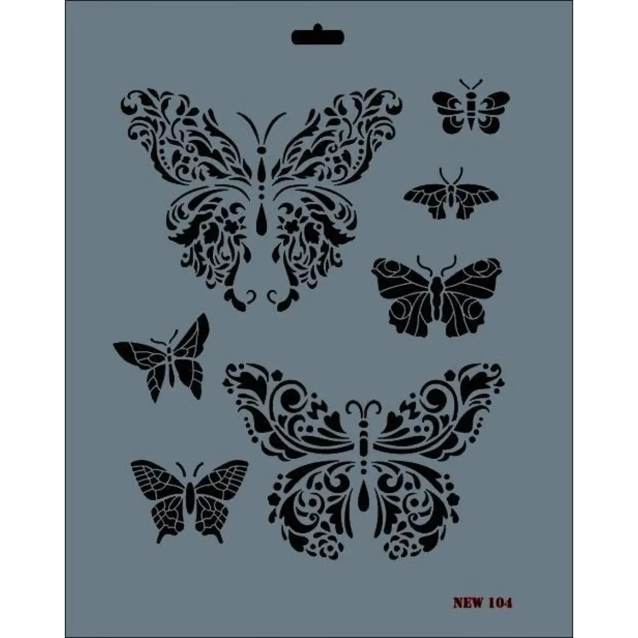Rich New Seri N-104 Stencil 35x25 cm
