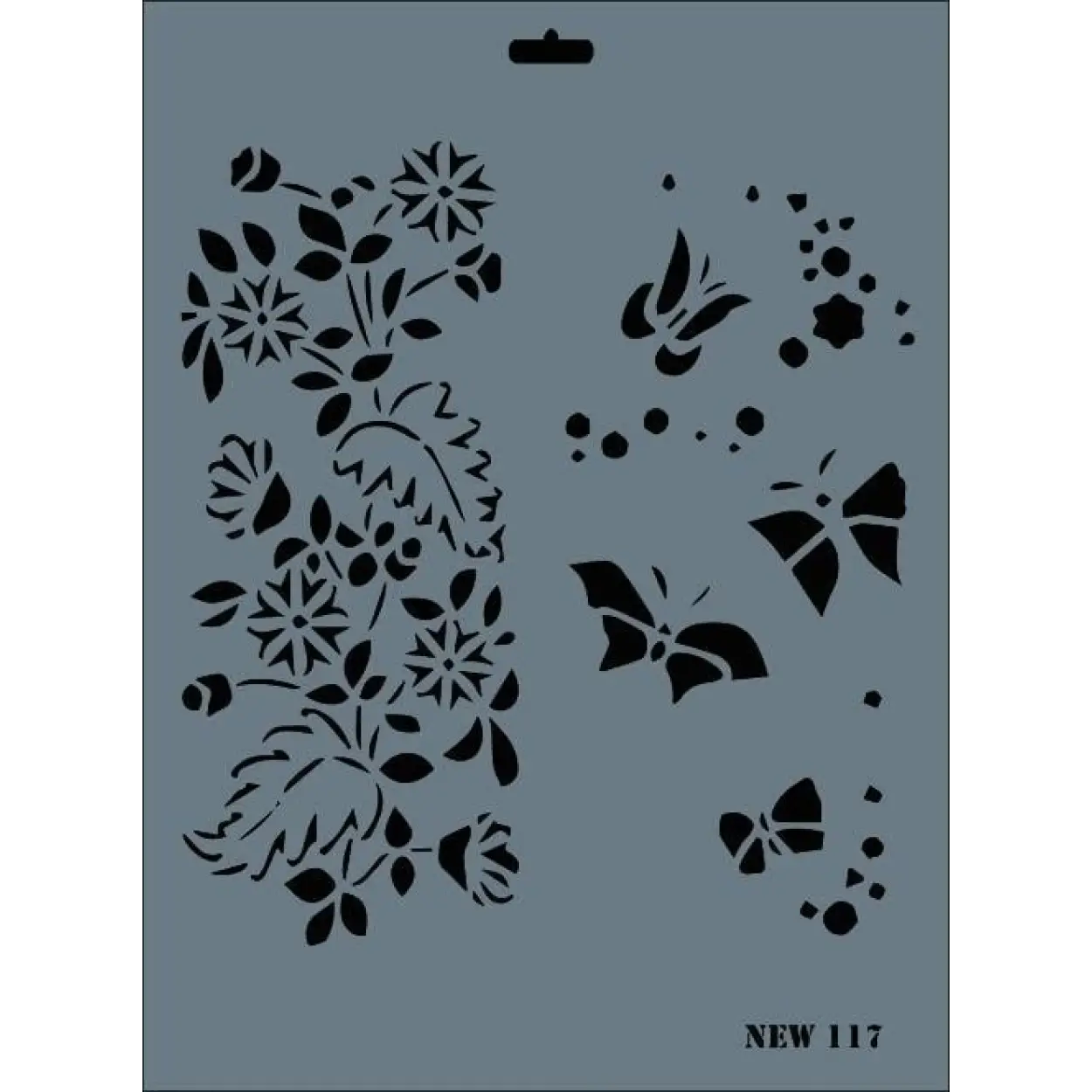 Rich New Seri N-117 Stencil 35x25 cm
