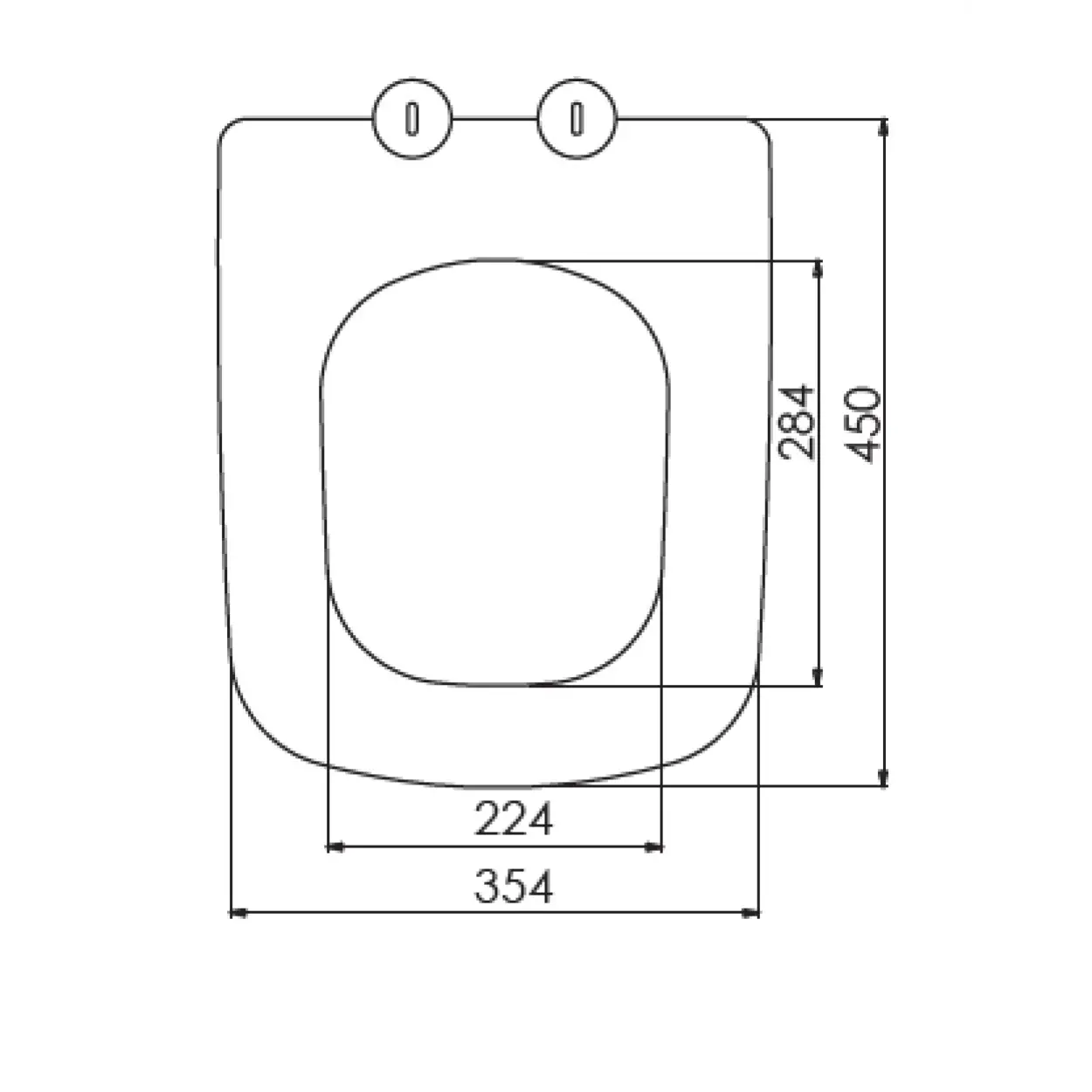 RUBİ KLOZET KAPAĞI (YAVAŞ KAPANAN - METAL MENTEŞELİ - ÜSTTEN SIKMALI)