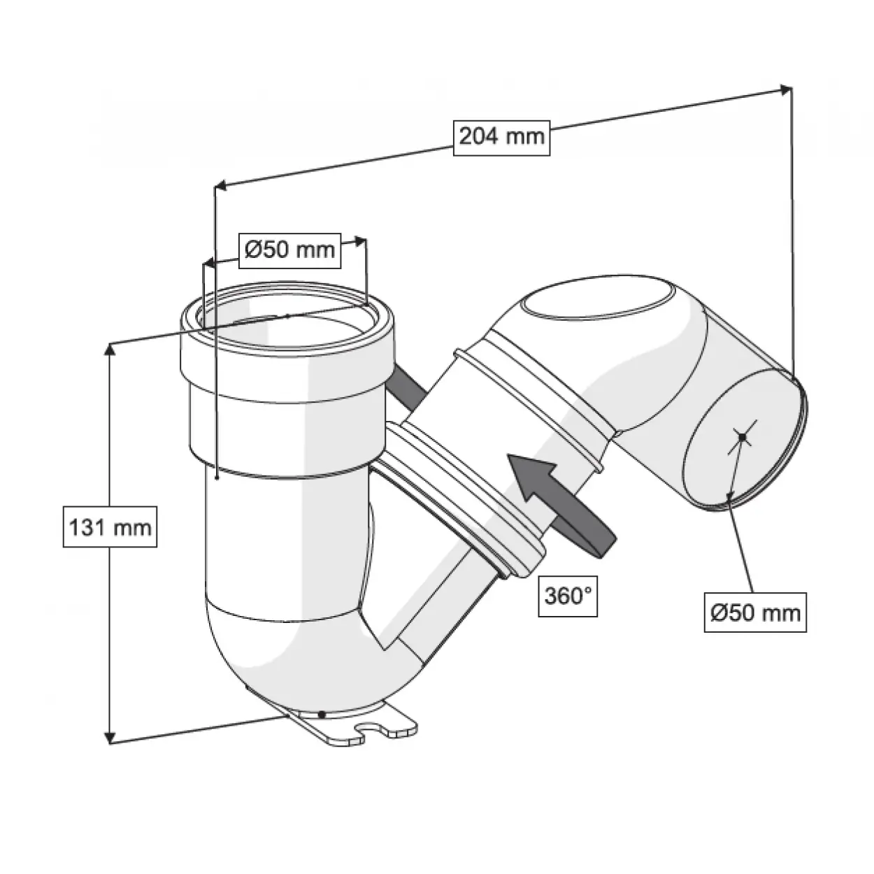 S SİFON - KOKU ÖNLEYECİ Q50
