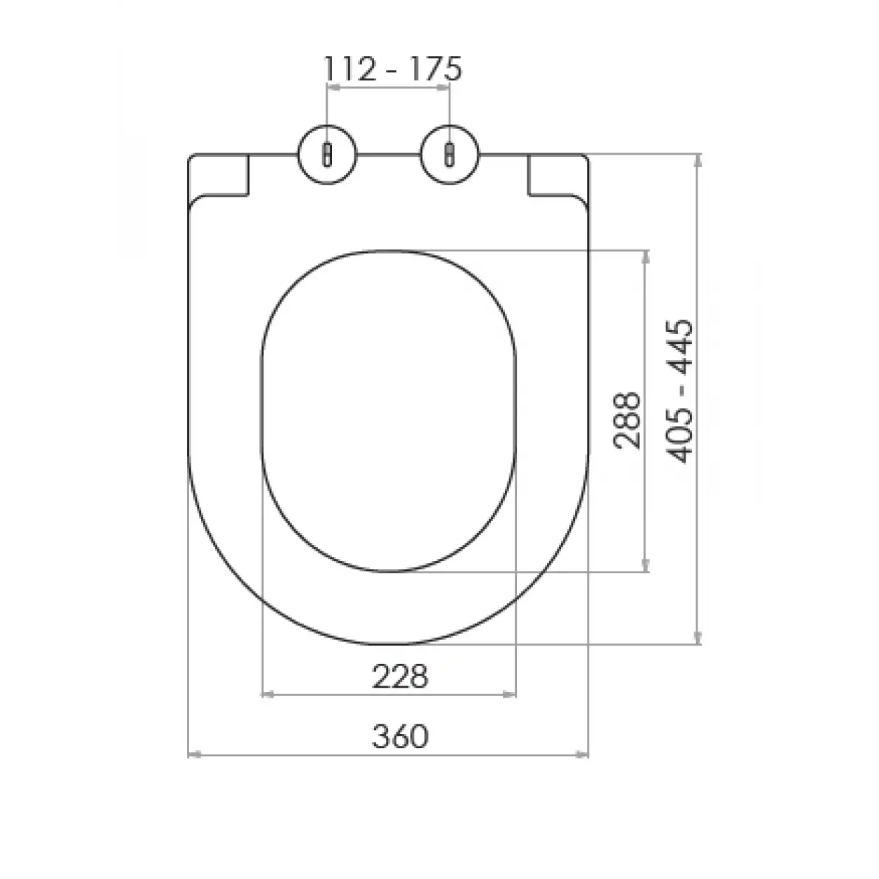 SOLID KLOZET KAPAĞI (YAVAŞ KAPANAN - METAL MENTEŞELİ - ÜSTTEN SIKMALI)