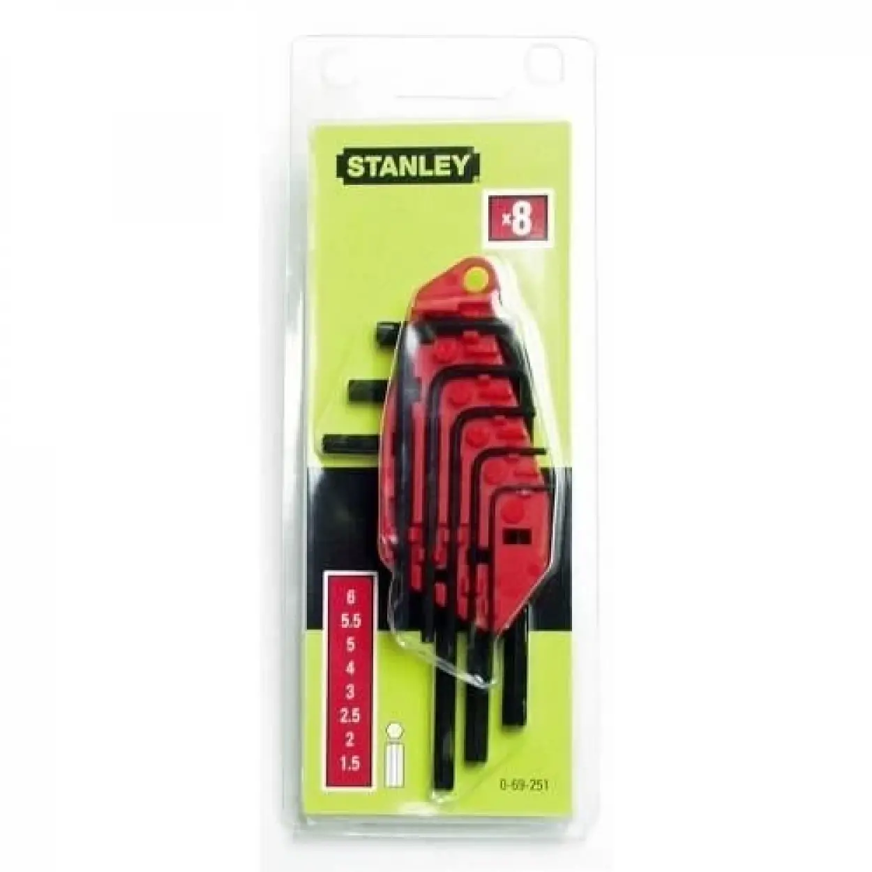 Stanley ST069251 8 Parça Allen Anahtar Takımı