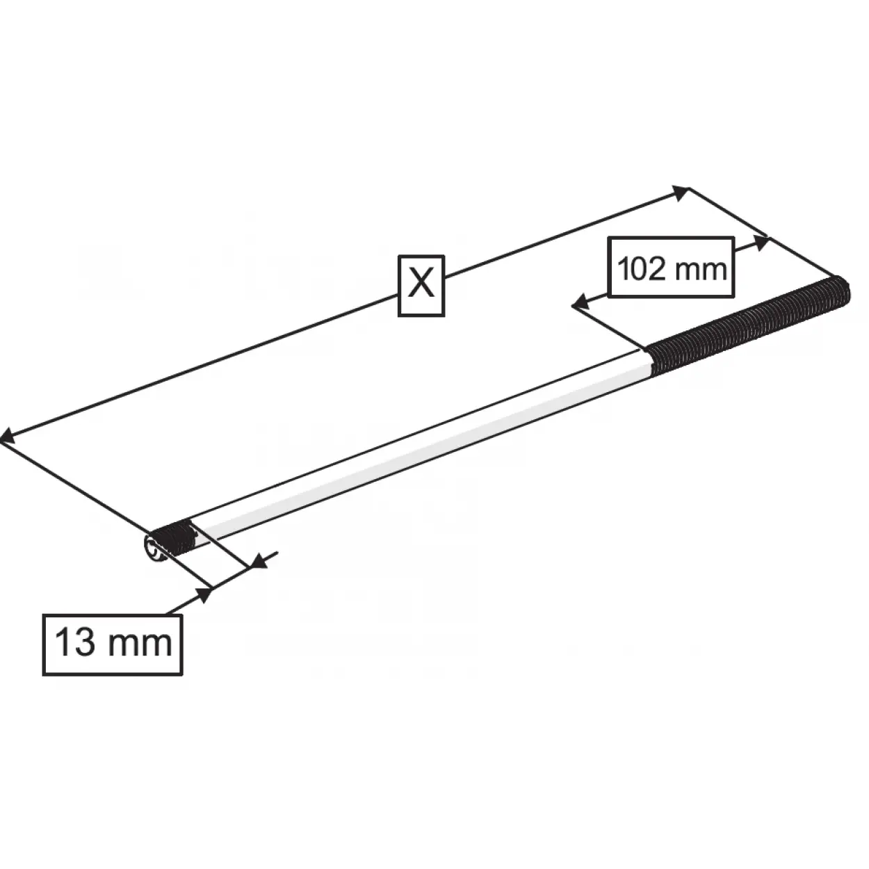 TAHARET ÇUBUĞU KROM UÇLU