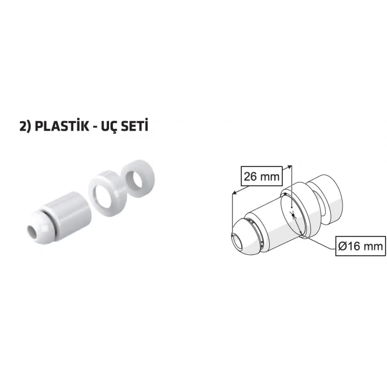 TAHARET ÇUBUĞU PLASTİK UÇLU