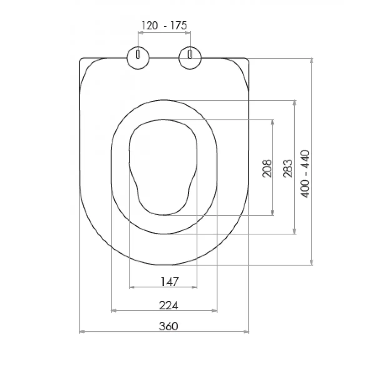 TWIN (ÇOCUK ADAPTÖRLÜ) KLOZET KAPAĞI (YAVAŞ KAPANAN - ÜSTTEN SIKMALI)