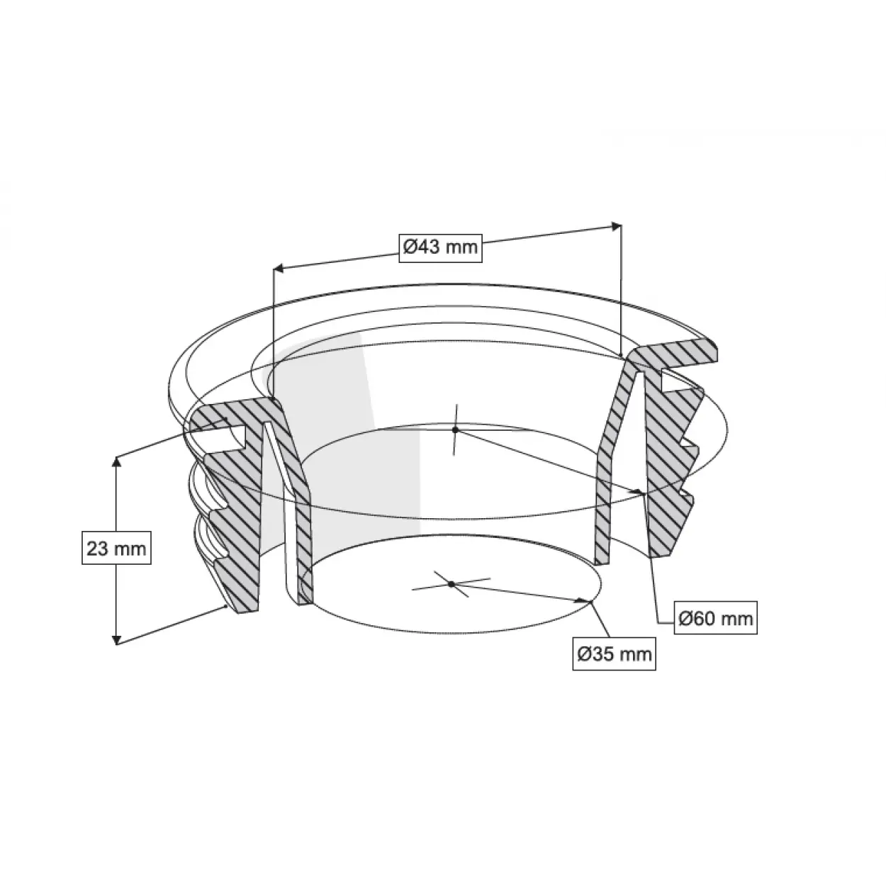 U-PVC KLOZET ADAPTÖR CONTASI ( 1 1/2 - Q60-40 mm )