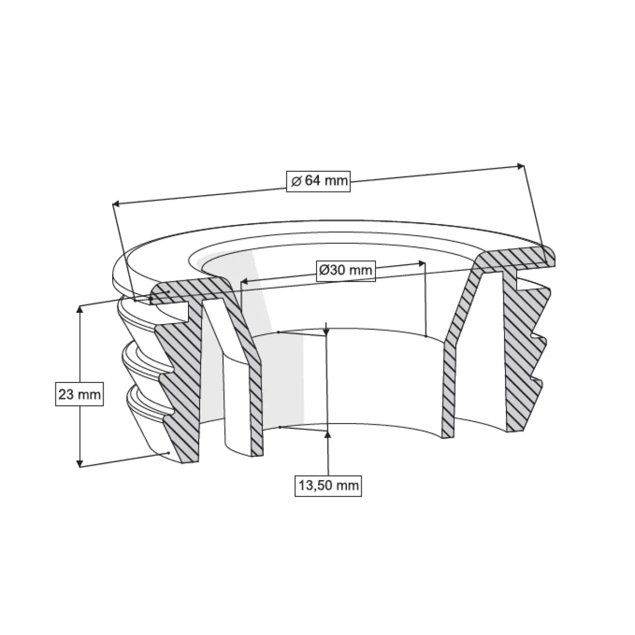 U-PVC KLOZET ADAPTÖR CONTASI ( 1 1/4 - Q60-32 mm )
