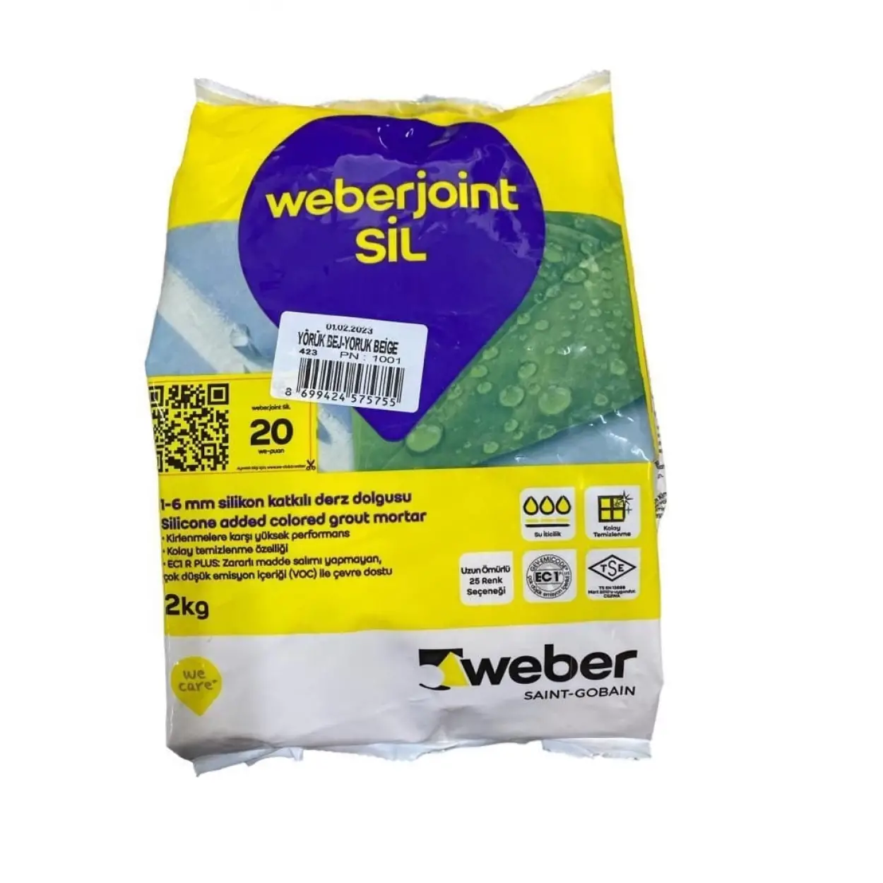 Weber Joint Sil 423 Yörük Bej Kahve Derz Dolgu 2 Kg
