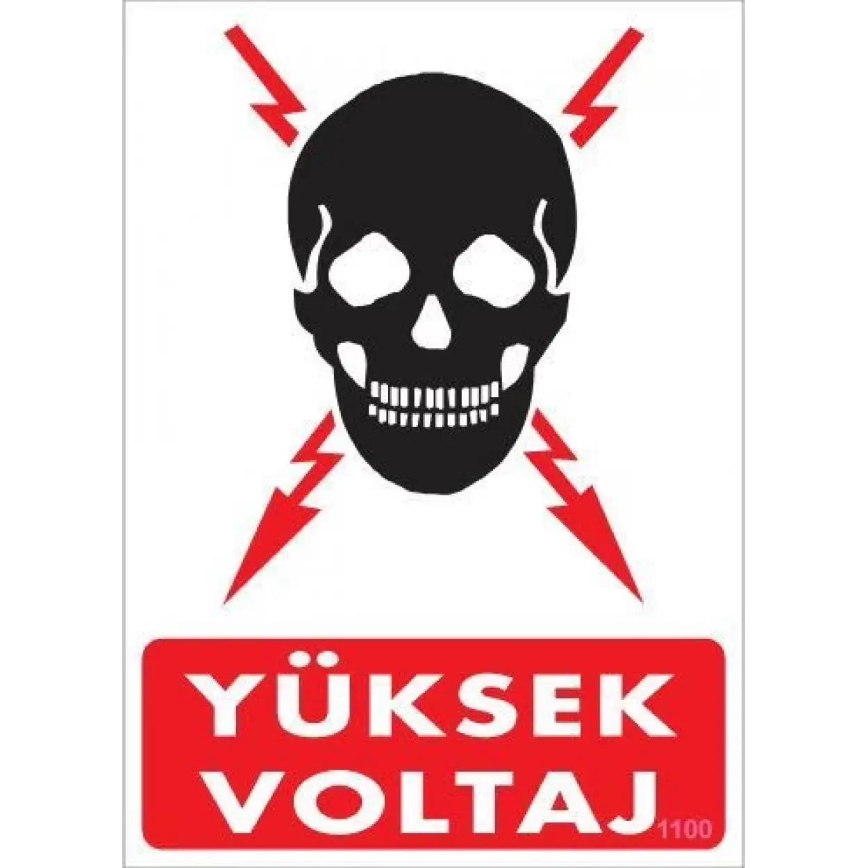 Yüksek Voltaj Uyarı Levhası 25x35 KOD:1100
