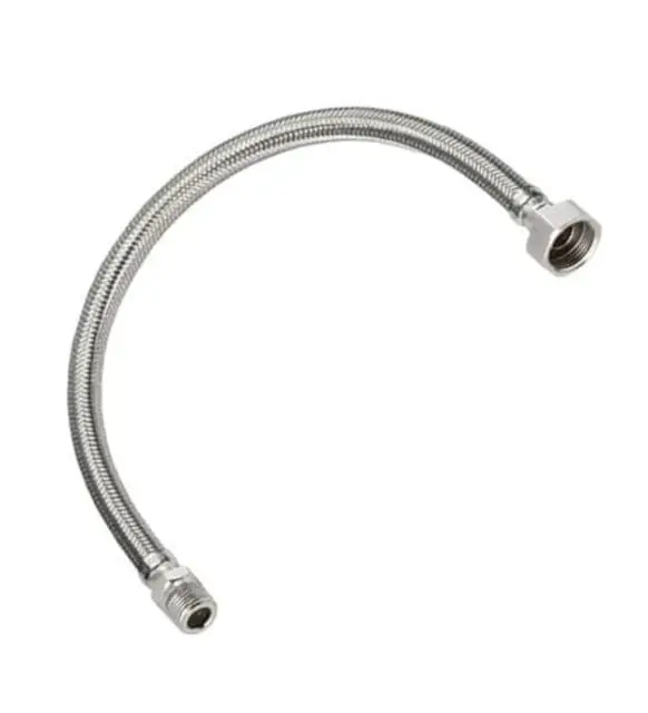 SARIBEY - 1/2 - 1/2 40 CM PASLANMAZ NİPELLİ FLEX HORTUM