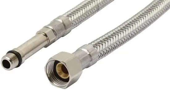 SARIBEY - 3/8 - 1/4 M10 50 CM PASLANMAZ KARTAL FLEX HORTUM ( UZUN UÇ )