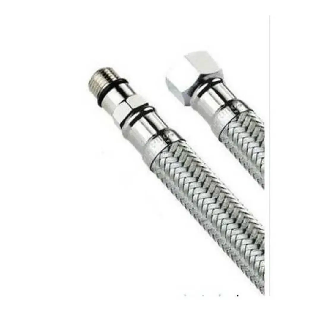 SARIBEY - 3/8 - 1/4 M10 80 CM PASLANMAZ KARTAL FLEX HORTUM ( KISA UÇ )