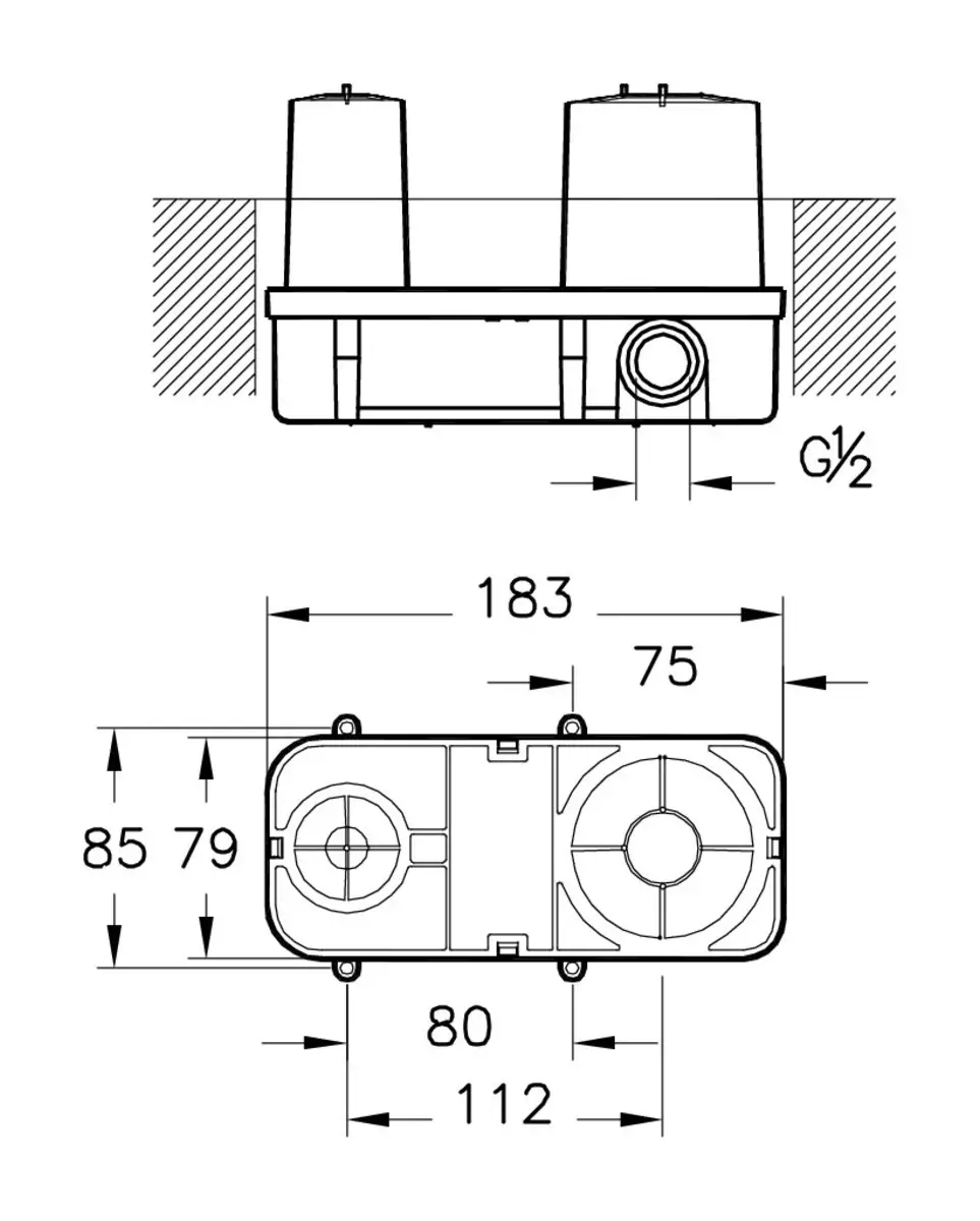 Artema Ankastre Lavabo Bataryası (Sıva Altı) A42230