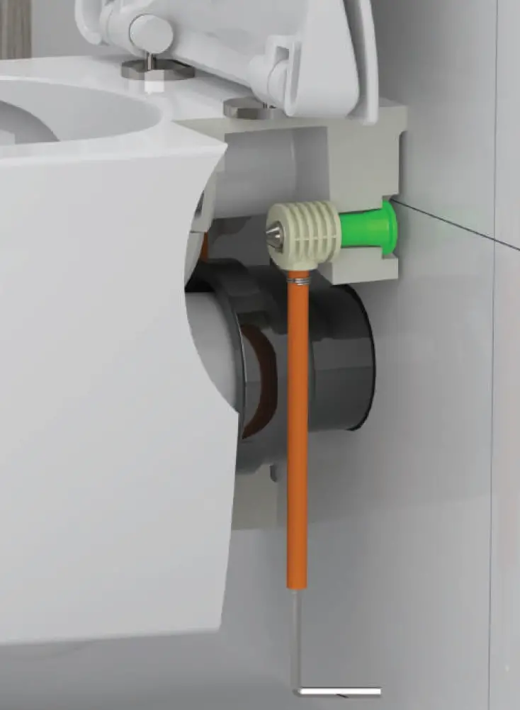 ASMA KLOZET GİZLİ MONTAJ SETİ T1 - ALTTAN MONTAJ + SABİTLEME BORULU