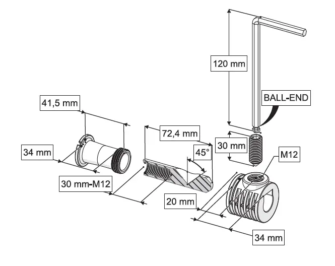 ASMA KLOZET GİZLİ MONTAJ SETİ T1 - ÜSTTEN MONTAJ