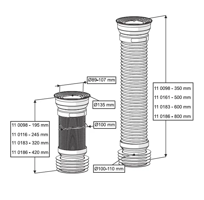 ÇELİK TELLİ KÖRÜKLÜ KADA Q100 x 350 mm
