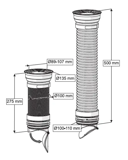 ÇEKVALF KEMİRGEN BARİYERLİ KÖRÜKLÜ KADA Q100X500 mm