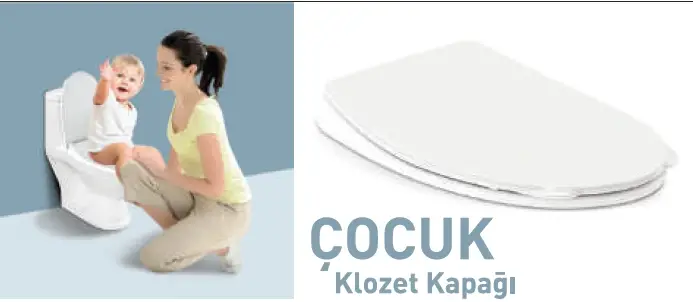 ÇOCUK KLOZET KAPAĞI (YAVAŞ KAPANAN-ÜSTTEN SIKMALI)