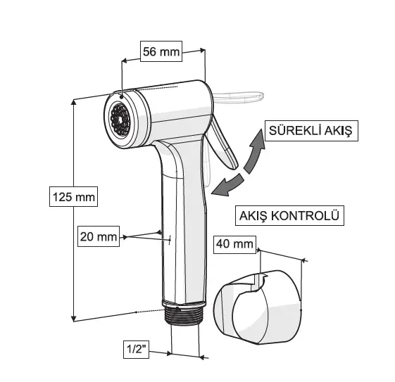 CONSOLATUS PVC HORTUMLU TAHARETMATİK (SİYAH)