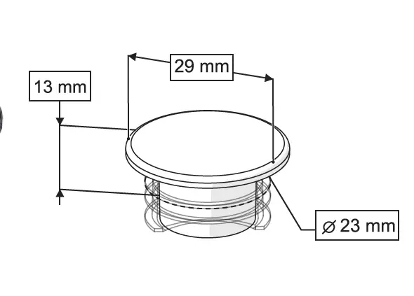 CONTALI TAPA 30X16 mm  BEYAZ