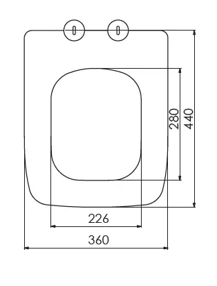 DIAMOND KLOZET KAPAĞI (YAVAŞ KAPANAN - METAL MENTEŞELİ - ÜSTTEN SIKMALI)