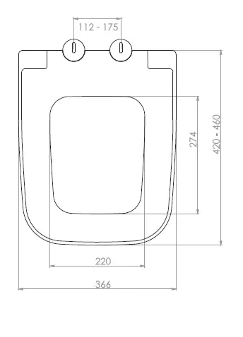 DOLCE KLOZET KAPAĞI (YAVAŞ KAPANAN METAL MENTEŞE TAKIMI - ÜSTTEN SIKMALI)