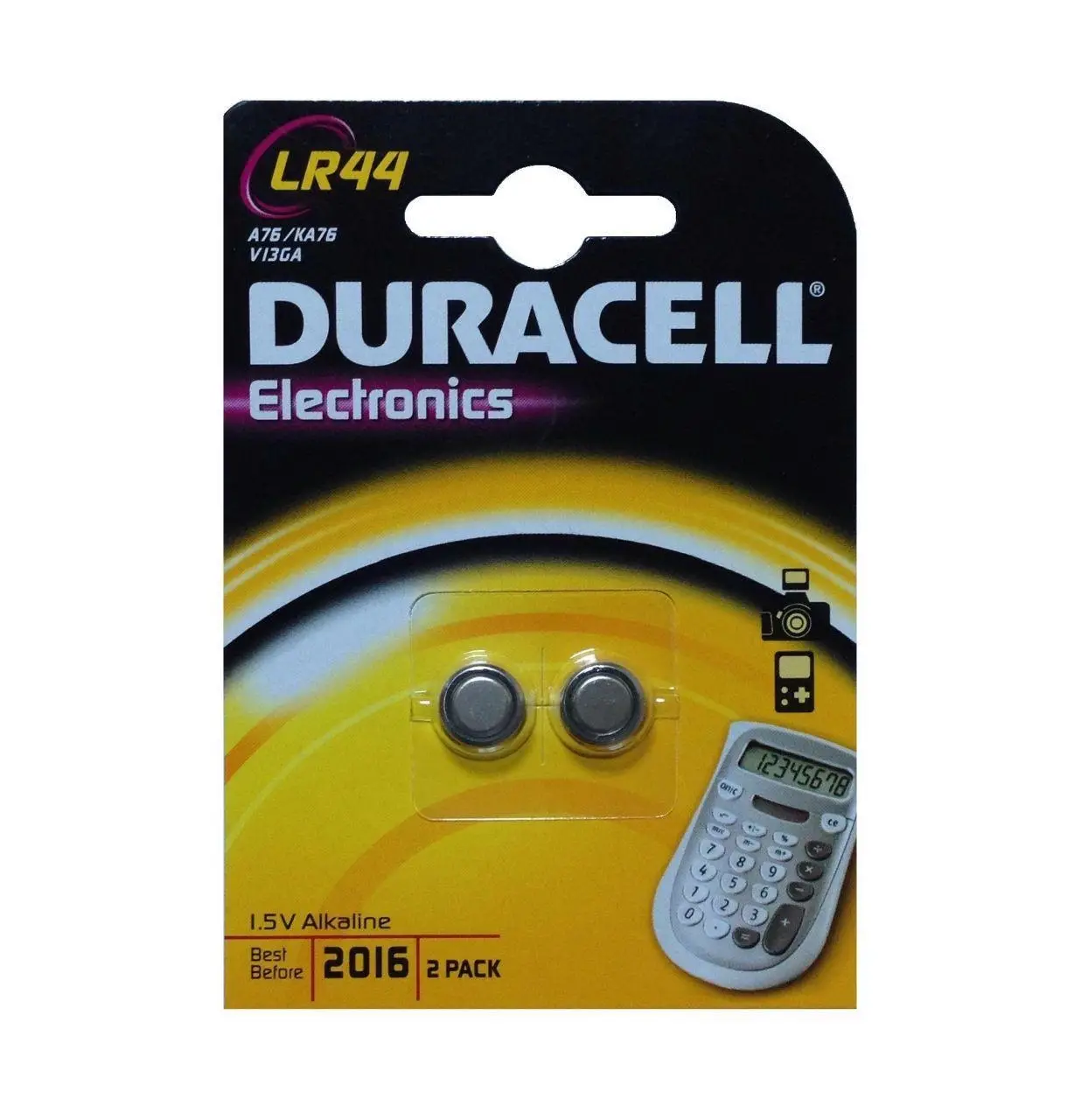 Duracell LR44/AG13/A76 1.5 Volt Alkalin Pil 2li Paket