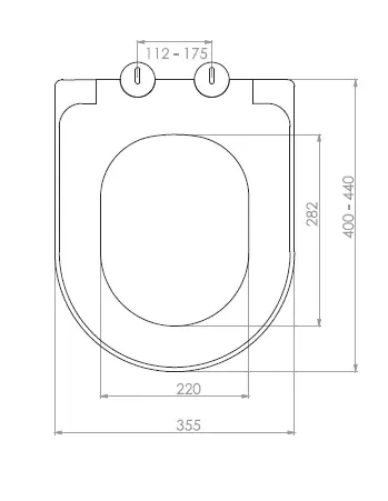 ELEGANCE KLOZET KAPAĞI (YAVAŞ KAPANAN - METAL MENTEŞE TAKIMI - ÜSTTEN SIKMALI)