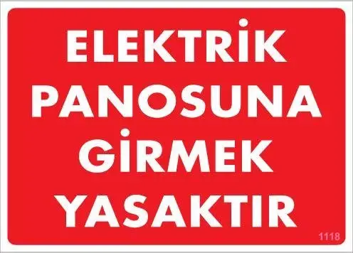 Elektrik Panosu Levhası 25x35 KOD:1118