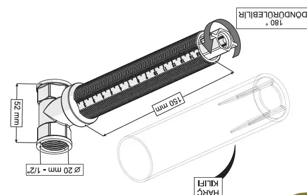 ELIXIR ANKASTRE ARA KESME VALFİ (PLASTİK VOLAN-1/2 PRİNÇ GÖVDE)
