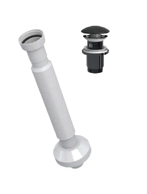 ELİXİR PUP - UP KÖRÜKLÜ SET (MAT SİYAH- SERAMİK BAŞLIK - TAŞMA DELİKLİ)