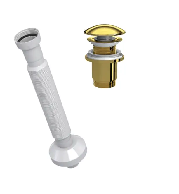 ELİXİR PUP - UP KÖRÜKLÜ SET (PARLAK ALTIN - SERAMİK BAŞLIK - TAŞMA DELİKSİZ)