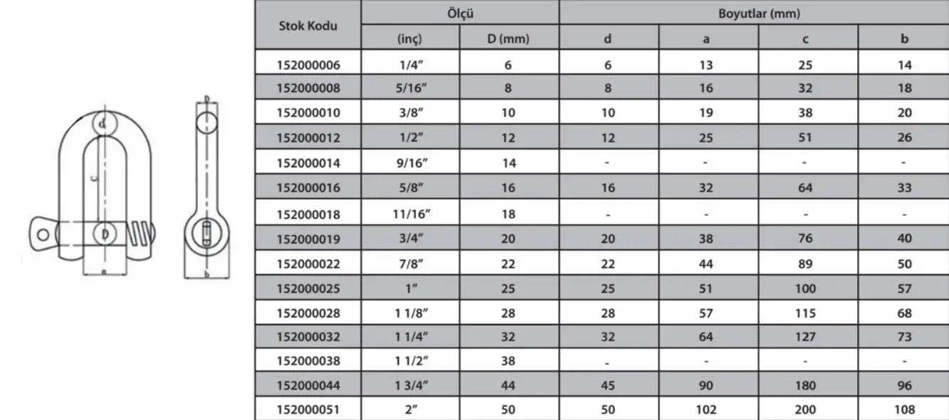 Ennalbur M12 Zincir Kilidi 1/2 ( 3 Adet )