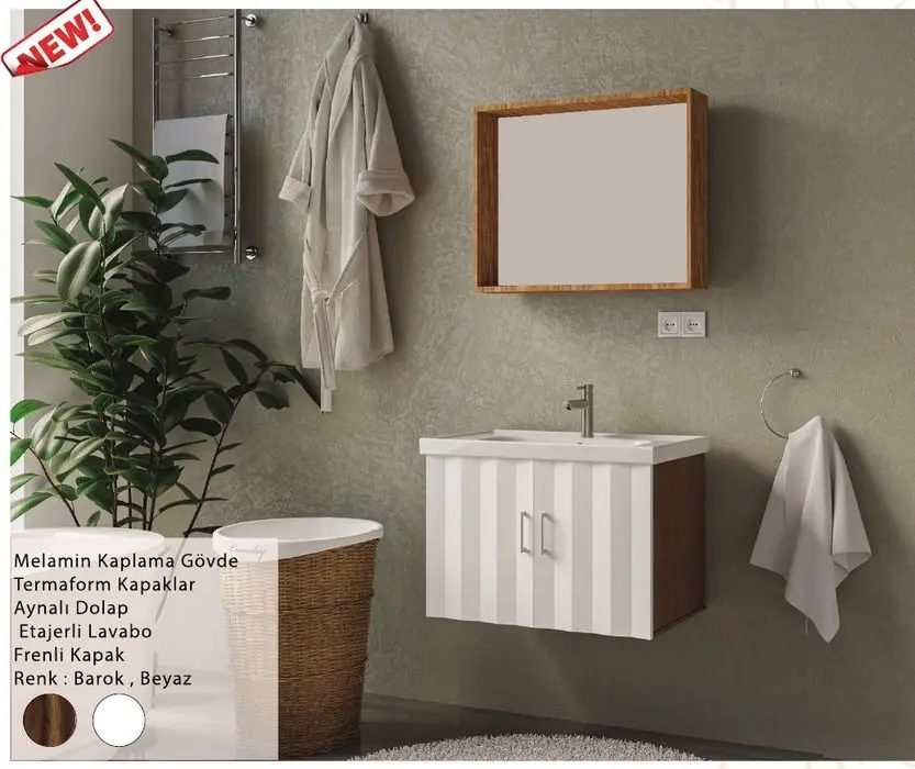 ENSA Apollon 80 cm Banyo Dolabı Takımı